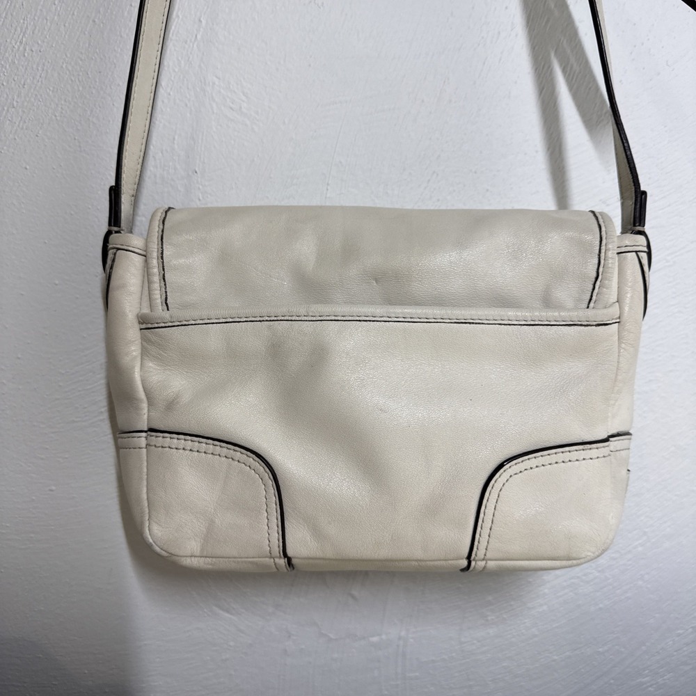 COACH HADLEY Small White Leather Buckle-Trim Field Bag Crossbody F29763 - Picture 2 of 16